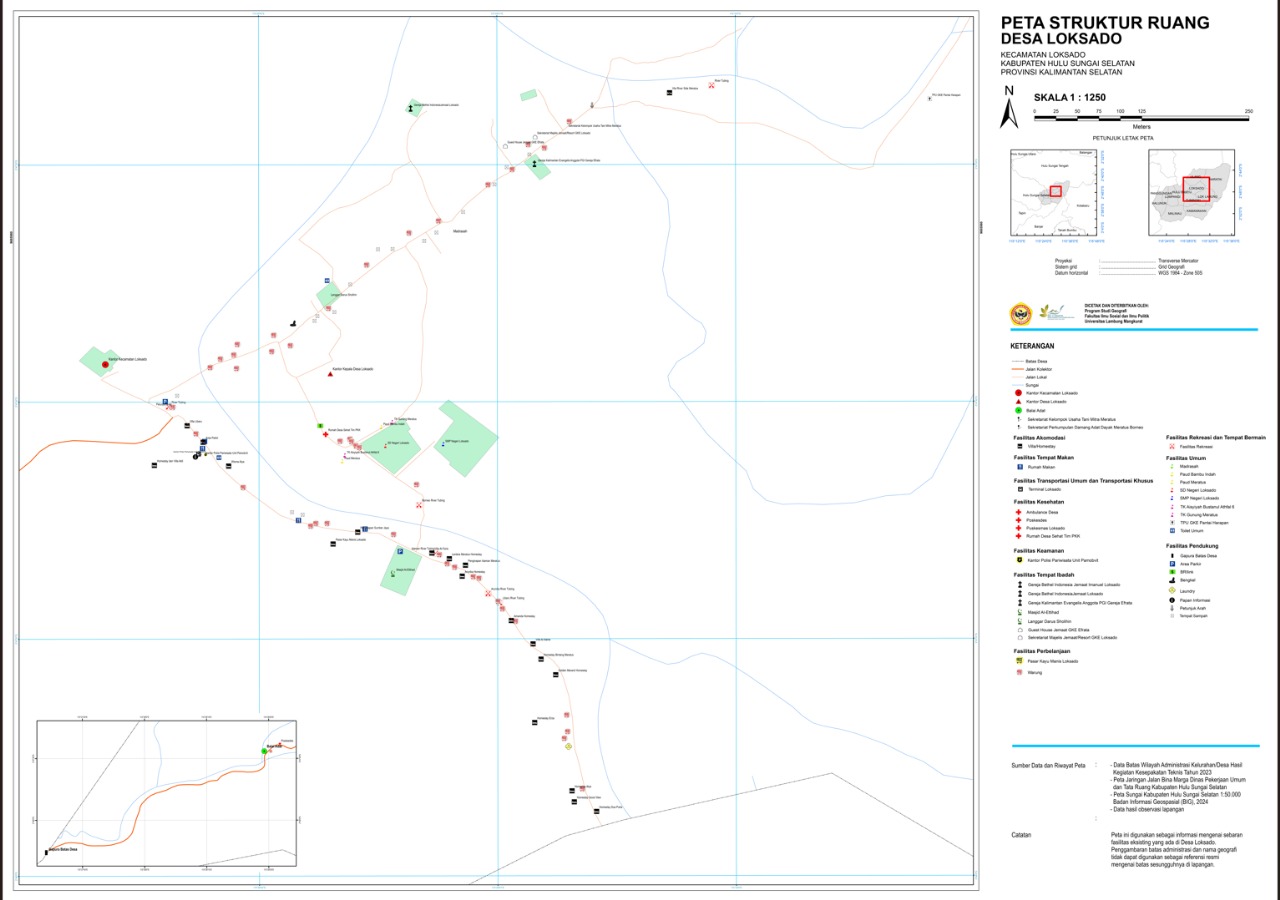 Peta Struktur Ruang Desa Wisata